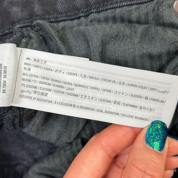 Abercrombie Curve Love Ultra High Rise Straight Jeans Black Distressed 4 Short - Picture 13 of 14